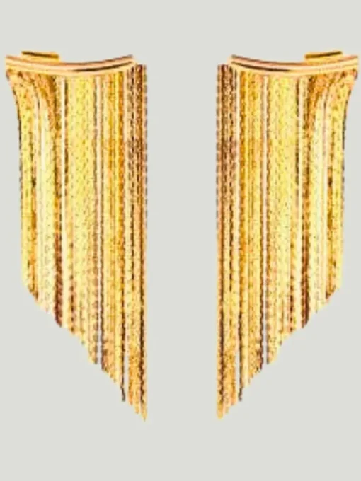 Mali Beads Curtain Mesh Earrings